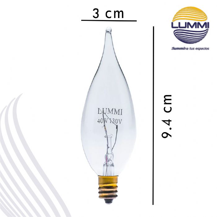 Foco Vela Punta Curva 40w (ca1040)